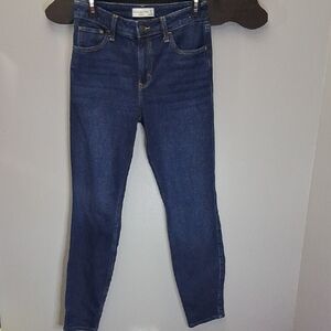 Abercrombie & Fitch Dark Blue Ankle Jeans 27 4s Skinny High Rise